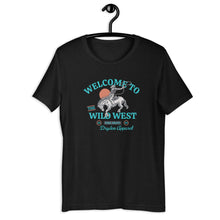 Load image into Gallery viewer, WELCOME TO THE WILD WEST BRONC RIDER UNISEX T-SHIRT IN VARIOUS COLORS