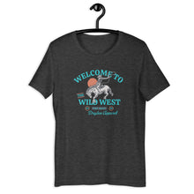 Load image into Gallery viewer, WELCOME TO THE WILD WEST BRONC RIDER UNISEX T-SHIRT IN VARIOUS COLORS