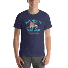 Load image into Gallery viewer, WELCOME TO THE WILD WEST BRONC RIDER UNISEX T-SHIRT IN VARIOUS COLORS