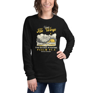 PSALM 91:4 FIND REFUGE IN NATURE UNISEX LONG SLEEVE T-SHIRT