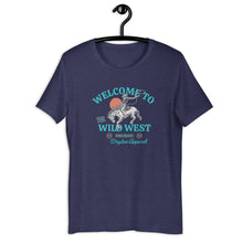 Load image into Gallery viewer, WELCOME TO THE WILD WEST BRONC RIDER UNISEX T-SHIRT IN VARIOUS COLORS
